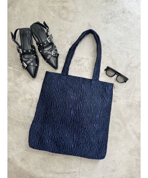 MURUA（ムルーア）の「mumuロゴトートバッグ（ハンドバッグ・レディース・ブルー/ブラック/ライトブルー/ブラウン/マスタード/パープル・FREE）」の5枚目の写真