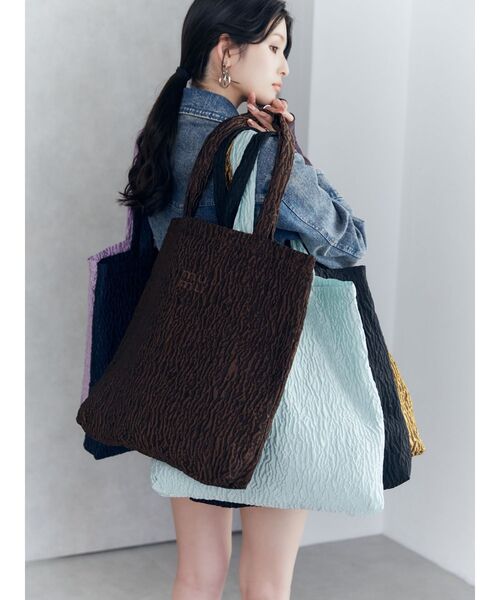 MURUA（ムルーア）の「mumuロゴトートバッグ（ハンドバッグ・レディース・ブルー/ブラック/ライトブルー/ブラウン/マスタード/パープル・FREE）」の13枚目の写真