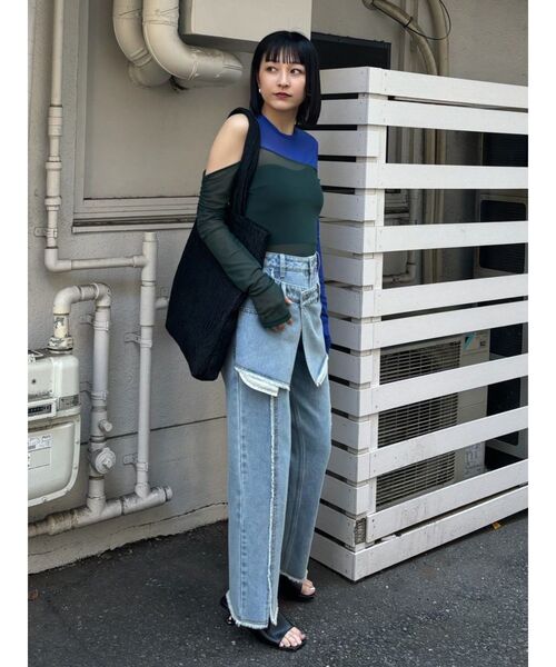 MURUA（ムルーア）の「mumuロゴトートバッグ（ハンドバッグ・レディース・ブルー/ブラック/ライトブルー/ブラウン/マスタード/パープル・FREE）」の18枚目の写真