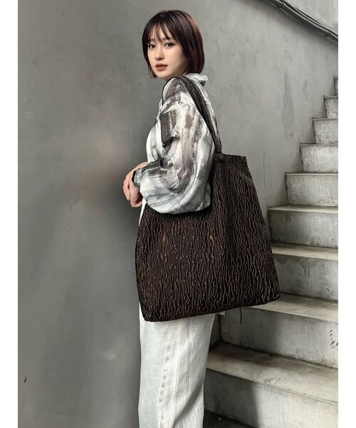 MURUA（ムルーア）の「mumuロゴトートバッグ（ハンドバッグ・レディース・ブルー/ブラック/ライトブルー/ブラウン/マスタード/パープル・FREE）」の21枚目の写真