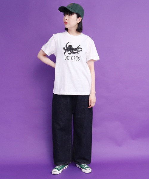 didizizi（ディディジジ）の「OCTOPUS　プリントTシャツ（Tシャツ/カットソー・レディース・ホワイト/イエロー・FREE）」の12枚目の写真