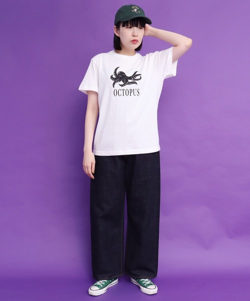didizizi（ディディジジ）の「OCTOPUS　プリントTシャツ（Tシャツ/カットソー・レディース・ホワイト/イエロー・FREE）」の13枚目の写真