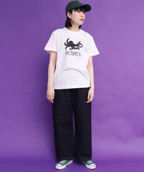 didizizi（ディディジジ）の「OCTOPUS　プリントTシャツ（Tシャツ/カットソー・レディース・ホワイト/イエロー・FREE）」の14枚目の写真