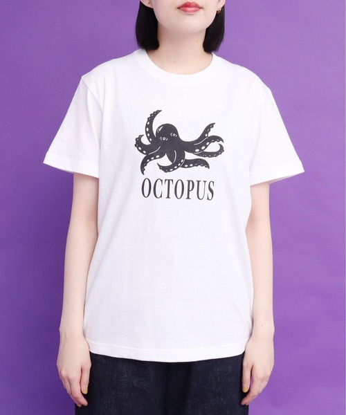 didizizi（ディディジジ）の「OCTOPUS　プリントTシャツ（Tシャツ/カットソー・レディース・ホワイト/イエロー・FREE）」の9枚目の写真