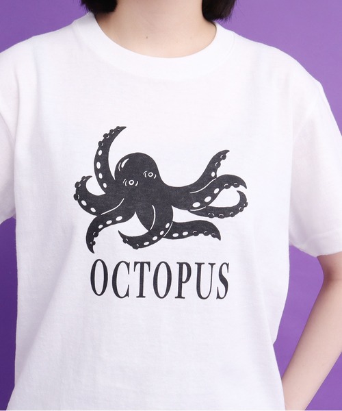 didizizi（ディディジジ）の「OCTOPUS　プリントTシャツ（Tシャツ/カットソー・レディース・ホワイト/イエロー・FREE）」の5枚目の写真