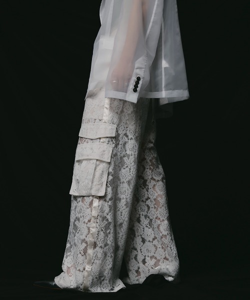 led.tokyo（レッドトウキョウ）の「【led.tokyo】ポケットレースパンツ（カーゴパンツ・レディース・ホワイト/ブラック・1/2）」の19枚目の写真