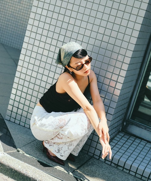 led.tokyo（レッドトウキョウ）の「【led.tokyo】ポケットレースパンツ（カーゴパンツ・レディース・ホワイト/ブラック・1/2）」の8枚目の写真