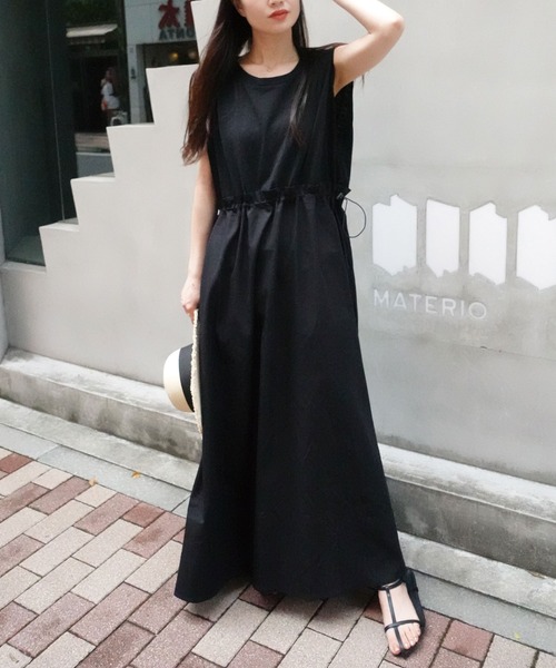 CORNERS（コーナーズ）の「【CORNERS by KR】ショルダータックノースリドッキングワンピース（ワンピース・レディース・ブラック/ネイビー/グレー・M/L）」の8枚目の写真