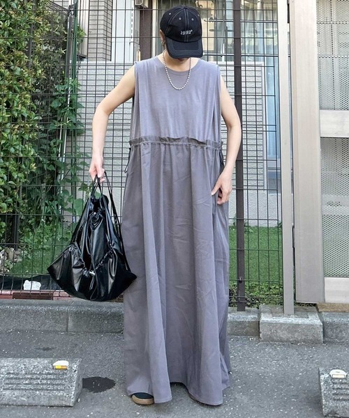 CORNERS（コーナーズ）の「【CORNERS by KR】ショルダータックノースリドッキングワンピース（ワンピース・レディース・ブラック/ネイビー/グレー・M/L）」の20枚目の写真