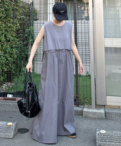 CORNERS（コーナーズ）の「【CORNERS by KR】ショルダータックノースリドッキングワンピース（ワンピース・レディース・ブラック/ネイビー/グレー・M/L）」の21枚目の写真