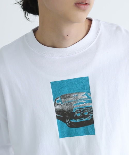 n'OrLABEL（ノアールレーベル）の「オーバーサイズフォトプリント半袖Tシャツ（Tシャツ/カットソー・メンズ・ホワイト/ブラック・L/M）」の3枚目の写真