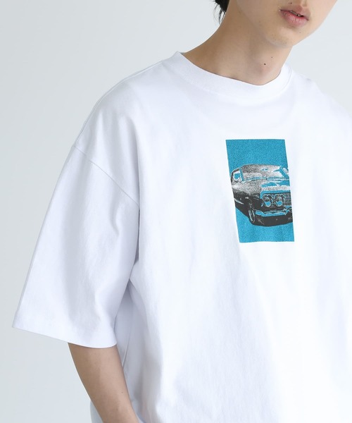 n'OrLABEL（ノアールレーベル）の「オーバーサイズフォトプリント半袖Tシャツ（Tシャツ/カットソー・メンズ・ホワイト/ブラック・L/M）」の4枚目の写真