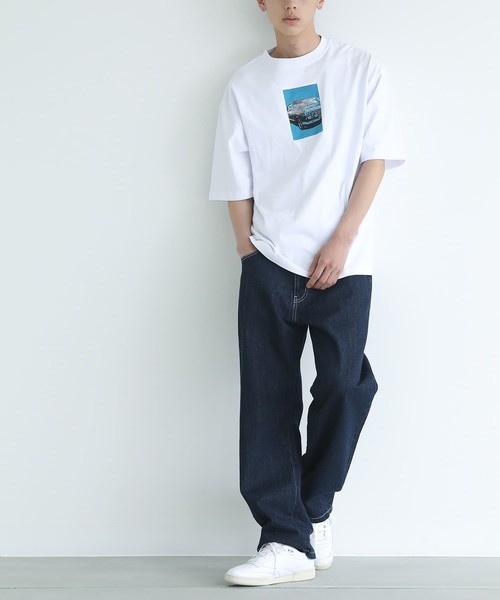 n'OrLABEL（ノアールレーベル）の「オーバーサイズフォトプリント半袖Tシャツ（Tシャツ/カットソー・メンズ・ホワイト/ブラック・L/M）」の7枚目の写真