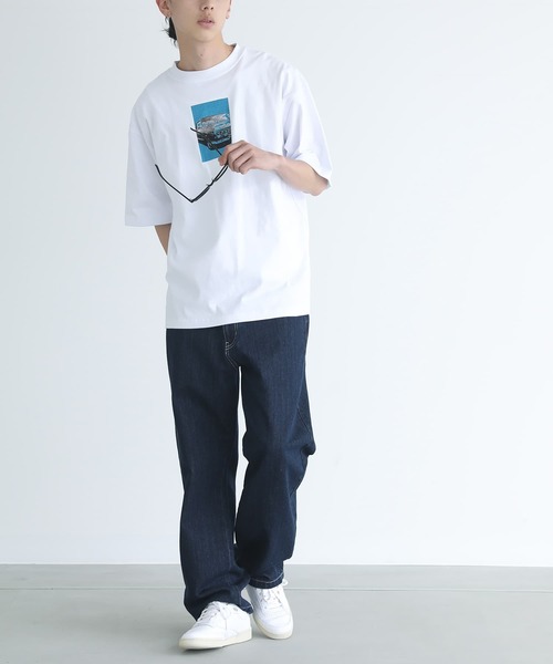 n'OrLABEL（ノアールレーベル）の「オーバーサイズフォトプリント半袖Tシャツ（Tシャツ/カットソー・メンズ・ホワイト/ブラック・L/M）」の6枚目の写真