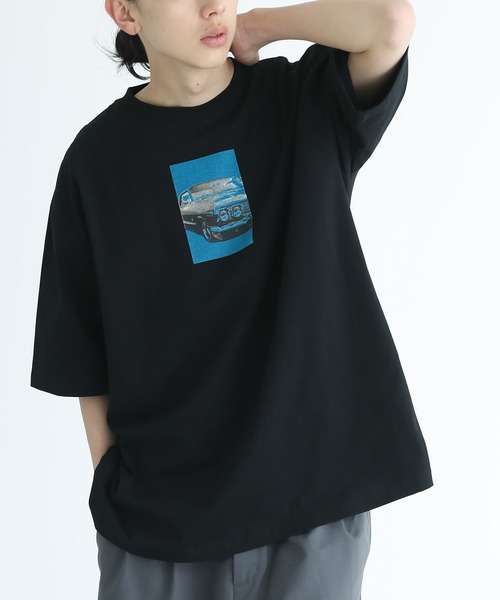 n'OrLABEL（ノアールレーベル）の「オーバーサイズフォトプリント半袖Tシャツ（Tシャツ/カットソー・メンズ・ホワイト/ブラック・L/M）」の19枚目の写真