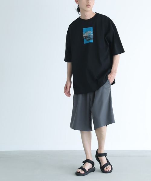 n'OrLABEL（ノアールレーベル）の「オーバーサイズフォトプリント半袖Tシャツ（Tシャツ/カットソー・メンズ・ホワイト/ブラック・L/M）」の11枚目の写真