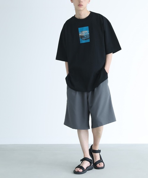 n'OrLABEL（ノアールレーベル）の「オーバーサイズフォトプリント半袖Tシャツ（Tシャツ/カットソー・メンズ・ホワイト/ブラック・L/M）」の13枚目の写真