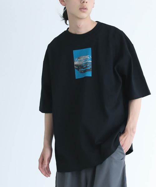 n'OrLABEL（ノアールレーベル）の「オーバーサイズフォトプリント半袖Tシャツ（Tシャツ/カットソー・メンズ・ホワイト/ブラック・L/M）」の21枚目の写真