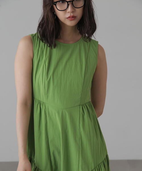 FREE'S MART（フリーズマート）の「◆タイプライターギャザーマキシワンピース（ワンピース・レディース・ブラック/グレー/グリーン・SMALL/MEDIUM）」の17枚目の写真