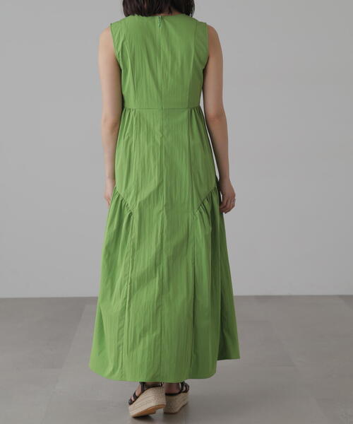 FREE'S MART（フリーズマート）の「◆タイプライターギャザーマキシワンピース（ワンピース・レディース・ブラック/グレー/グリーン・SMALL/MEDIUM）」の12枚目の写真