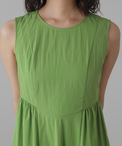 FREE'S MART（フリーズマート）の「◆タイプライターギャザーマキシワンピース（ワンピース・レディース・ブラック/グレー/グリーン・SMALL/MEDIUM）」の11枚目の写真