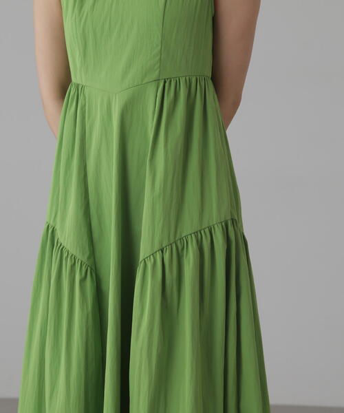 FREE'S MART（フリーズマート）の「◆タイプライターギャザーマキシワンピース（ワンピース・レディース・ブラック/グレー/グリーン・SMALL/MEDIUM）」の9枚目の写真