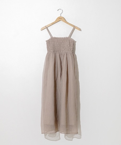 flower(フラワー)の「クリアネスシャーリングワンピース(ワンピース・レディース・ベージュ/グレー・FREE)」の14枚目の写真