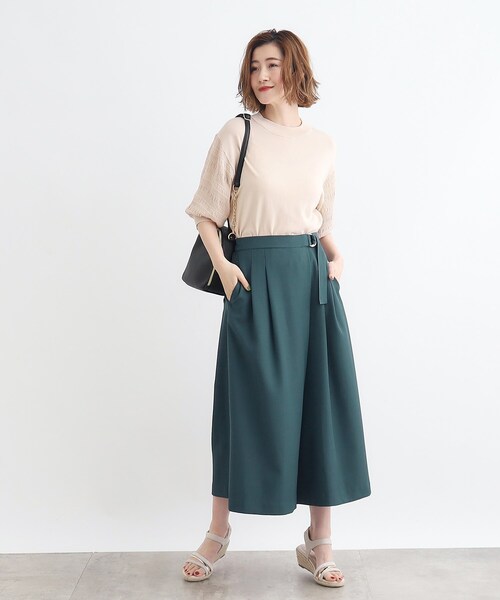 grove（グローブ）の「ラップスカーチョワイドパンツ（その他パンツ・レディース・モスグリーン/グレー/ブラック・02/03/01/04/05）」の6枚目の写真