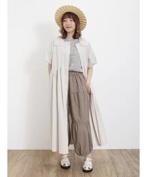 Samansa Mos2 | 【Sサイズ WEB限定】チュールレース襟ワンピース(ワンピース)