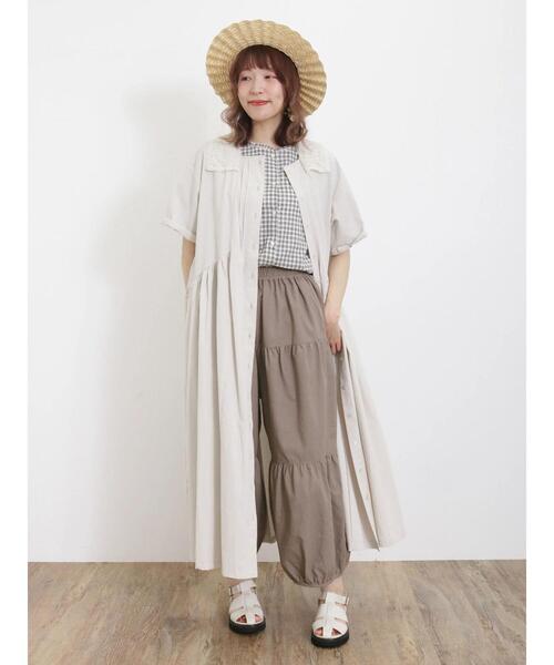 Samansa Mos2(サマンサ モスモス)の「【Sサイズ WEB限定】チュールレース襟ワンピース(ワンピース・レディース・ブラック/ブルー/ベージュ/キナリ・M/S)」の2枚目の写真