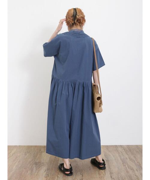 Samansa Mos2(サマンサ モスモス)の「【Sサイズ WEB限定】チュールレース襟ワンピース(ワンピース・レディース・ブラック/ブルー/ベージュ/キナリ・M/S)」の10枚目の写真