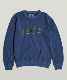 G-STAR（ジースター）の「DESTROYED G LOGO WASHED SWEATER/ダメージロゴウォッシュドスウェット/トレーナー（スウェット）」