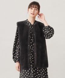 自由区（ジユウク）の「リバーシブルエコメリノムートン ジレ（ベスト）」