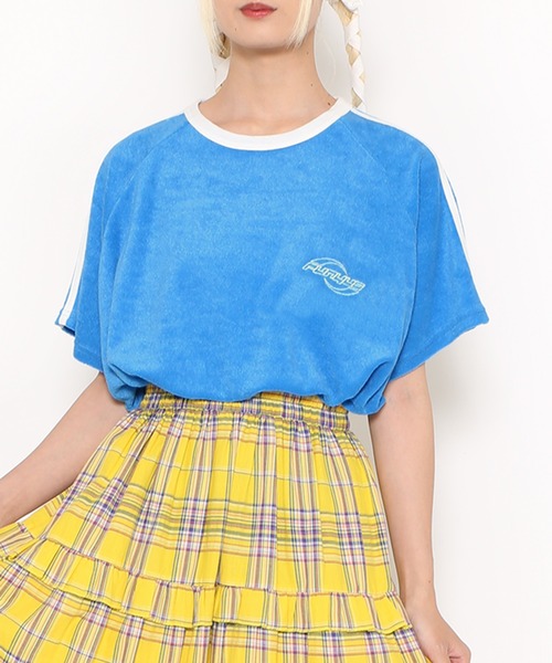 PUNYUS（プニュズ）の「2ラインパイルビッグＴシャツ（Tシャツ/カットソー・レディース・グリーン/ブルー/ブラック・4/3）」の19枚目の写真