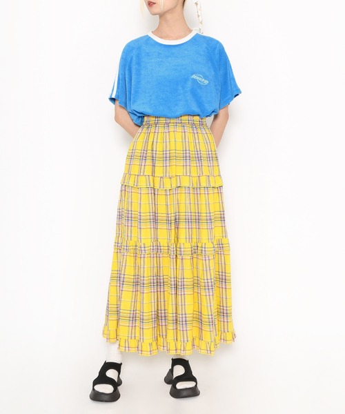 PUNYUS（プニュズ）の「2ラインパイルビッグＴシャツ（Tシャツ/カットソー・レディース・グリーン/ブルー/ブラック・4/3）」の16枚目の写真