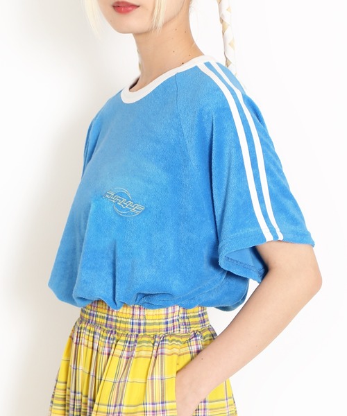 PUNYUS（プニュズ）の「2ラインパイルビッグＴシャツ（Tシャツ/カットソー・レディース・グリーン/ブルー/ブラック・4/3）」の15枚目の写真