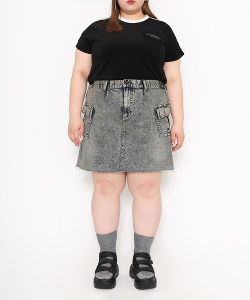 PUNYUS（プニュズ）の「2ラインパイルビッグＴシャツ（Tシャツ/カットソー・レディース・グリーン/ブルー/ブラック・4/3）」の13枚目の写真