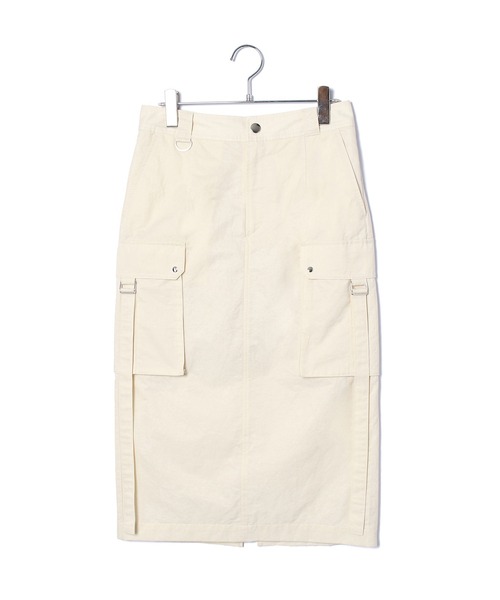 VIS（ビス）の「ミモレ丈ミリタリーカーゴスカート（スカート・レディース・キナリ/グリーン系その他2/ネイビー・M/S）」の16枚目の写真