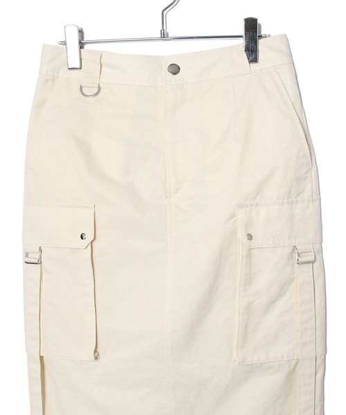 VIS（ビス）の「ミモレ丈ミリタリーカーゴスカート（スカート・レディース・キナリ/グリーン系その他2/ネイビー・M/S）」の18枚目の写真