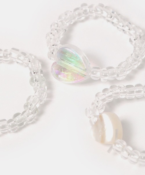 FOREVER 21（フォーエバー トゥエンティーワン）の「3セットビーズリング3（リング・レディース・その他・FREE）」の2枚目の写真