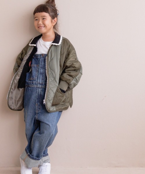 LOWRYS FARM（ローリーズファーム）の「キルティングブルゾン　116763（ダウンジャケット/コート・キッズ・ブラウン/ブラック/グリーン・140cm/130cm/120cm/110cm/150cm）」の3枚目の写真