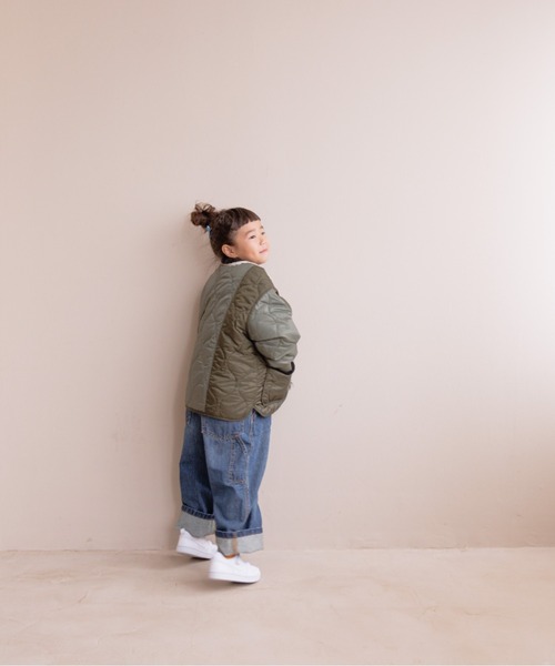 LOWRYS FARM（ローリーズファーム）の「キルティングブルゾン　116763（ダウンジャケット/コート・キッズ・ブラウン/ブラック/グリーン・140cm/130cm/120cm/110cm/150cm）」の22枚目の写真