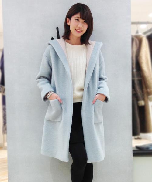 Jewel Changes(ジュエルチェンジズ)の「★JOC W/N シャギー フーデッド コート(その他アウター・レディース・ベージュ/ピンク/ライム・36/38)」の1枚目の写真