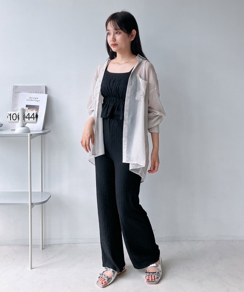 AS KNOW AS plus(アズノゥアズプラス)の「◎ランダムプリーツビスチェとパンツ 2点セットアイテム(セットアップ・レディース・グリーン/モカ/ブラック/ブラック系/ブラウン系/カーキ系・FREE)」の8枚目の写真