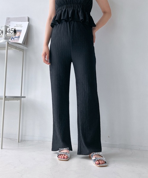 AS KNOW AS plus(アズノゥアズプラス)の「◎ランダムプリーツビスチェとパンツ 2点セットアイテム(セットアップ・レディース・グリーン/モカ/ブラック/ブラック系/ブラウン系/カーキ系・FREE)」の9枚目の写真