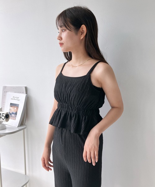 AS KNOW AS plus(アズノゥアズプラス)の「◎ランダムプリーツビスチェとパンツ 2点セットアイテム(セットアップ・レディース・グリーン/モカ/ブラック/ブラック系/ブラウン系/カーキ系・FREE)」の10枚目の写真