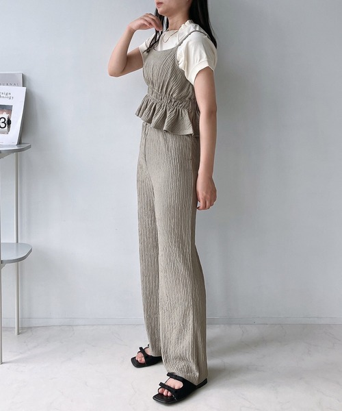 AS KNOW AS plus(アズノゥアズプラス)の「◎ランダムプリーツビスチェとパンツ 2点セットアイテム(セットアップ・レディース・グリーン/モカ/ブラック/ブラック系/ブラウン系/カーキ系・FREE)」の19枚目の写真