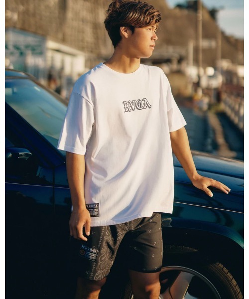 セール】RVCA メンズ 【AZUL】 TRANSMITTER SS TEE Tシャツ