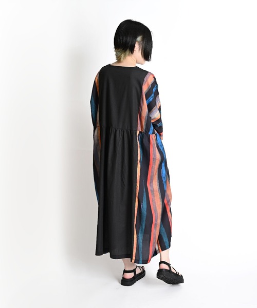 ANREALAGE ストライプ柄 ボールワンピース BALL SHIRT ONE PIECE(STRIPE)｜ANREALAGE OFFICIAL ONLINE SHOP