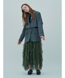 チュールフリルスカート